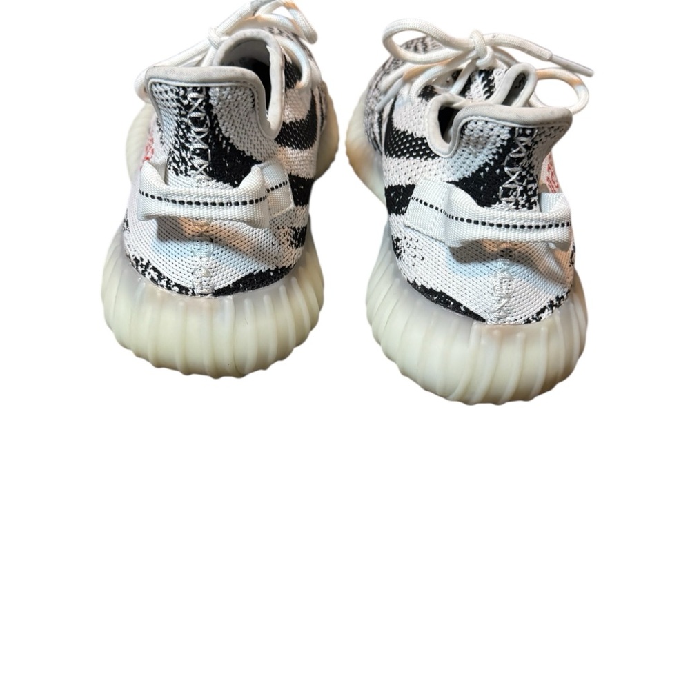 Adidas Yeezy Boost 360 V2 Zebra Print Black White Sneakers Size 11.5 - Picture 8 of 9